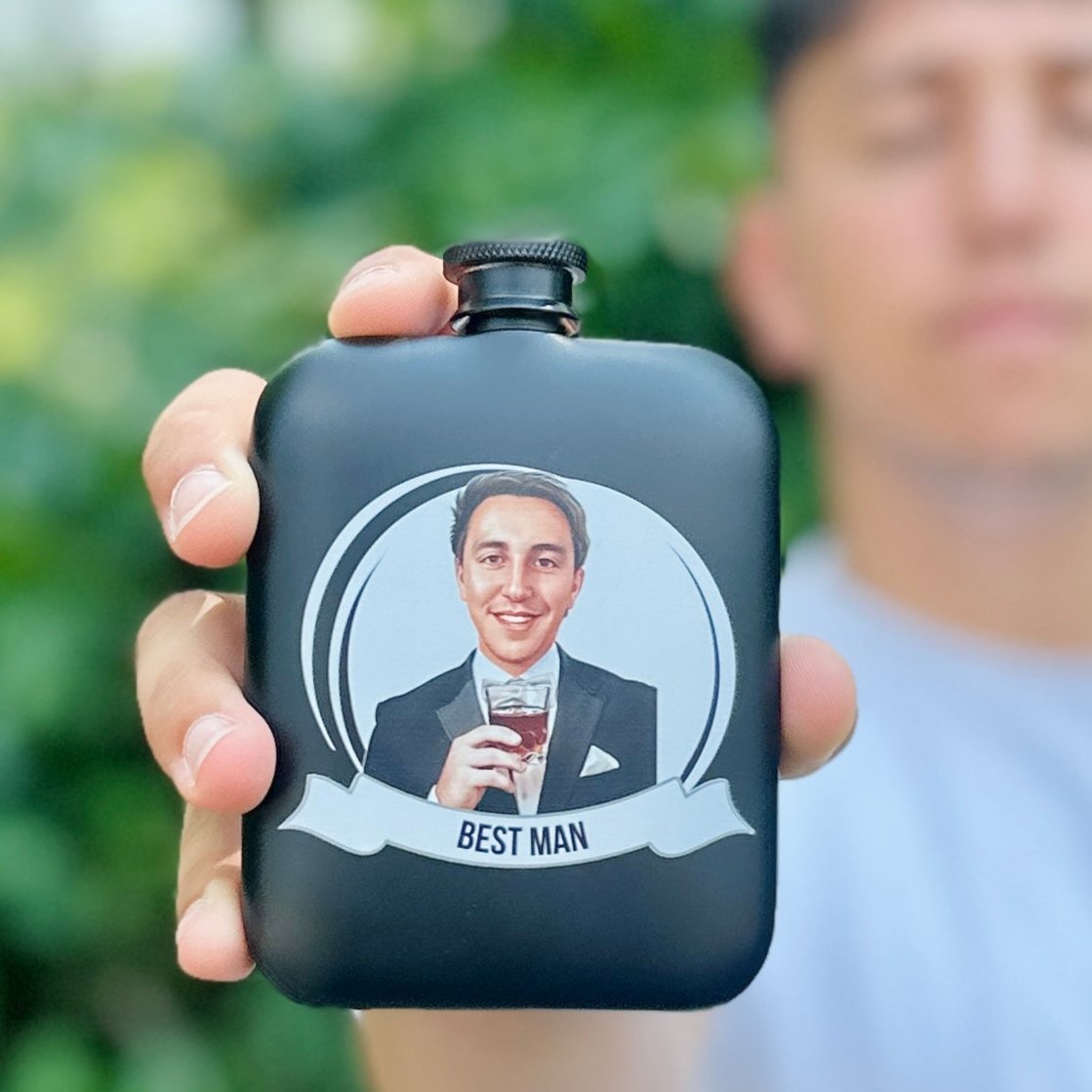 Unique Personalized Groomsmen Grins Flask Customized Groomsmen Gifts Gifts for Men by Groovy Guy