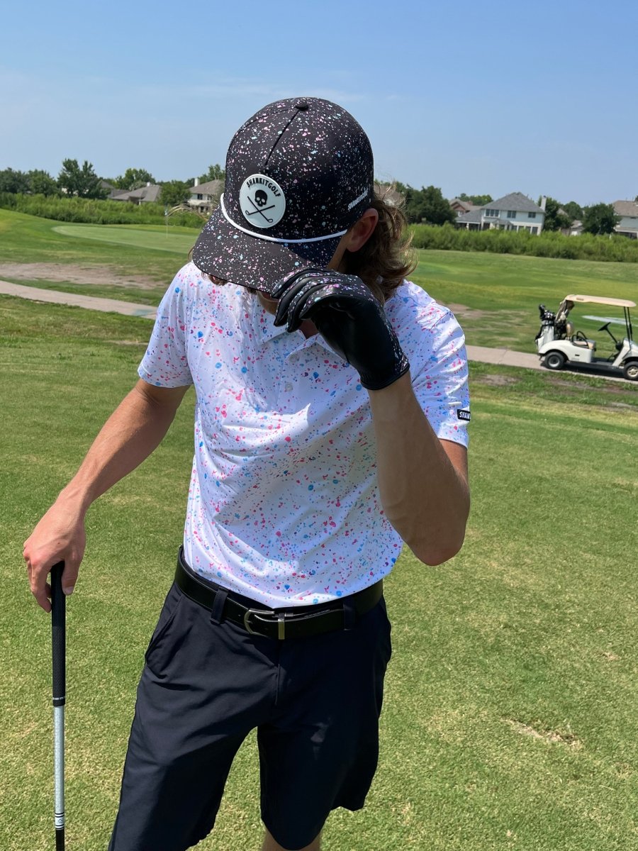 Unique Personalized Paint Splatter Golf Hat Customized Golf Hat Gifts for Men by Groovy Guy
