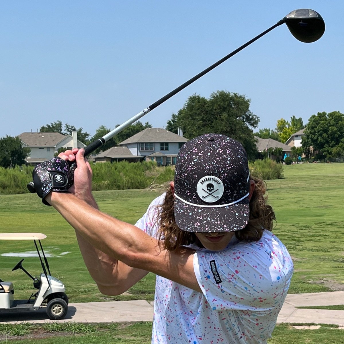 Unique Personalized Paint Splatter Golf Hat Customized Golf Hat Gifts for Men by Groovy Guy