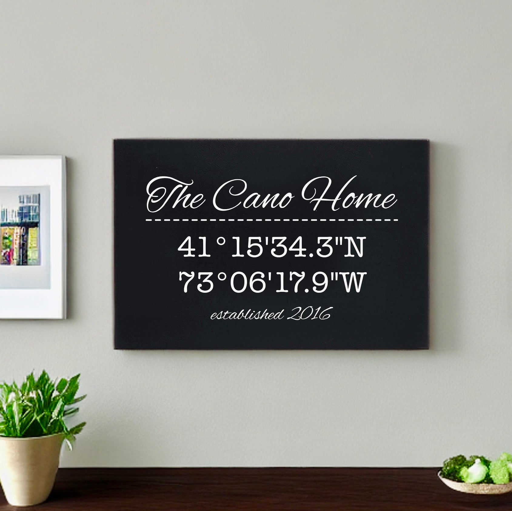 Our Home Personalized Coordinates Sign