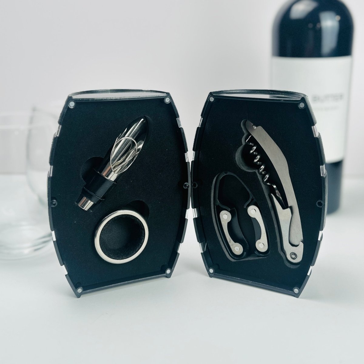 Unique Personalized Mini Wine Barrel Bottle Opener Set Customized wine Gifts for Men by Groovy Guy