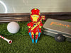 9-Iron Man Golf Divot Tool w/ magnetic helmet ball marker