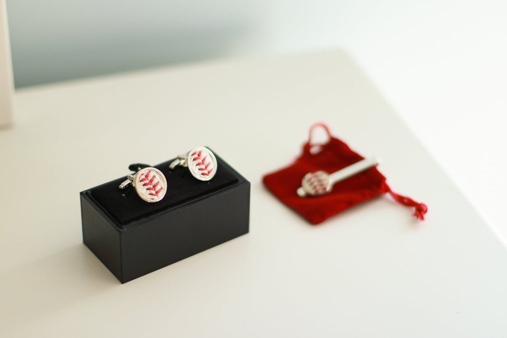 Unique Personalized Baseball Cufflinks Customized Cufflinks Gifts for Men by Groovy Guy