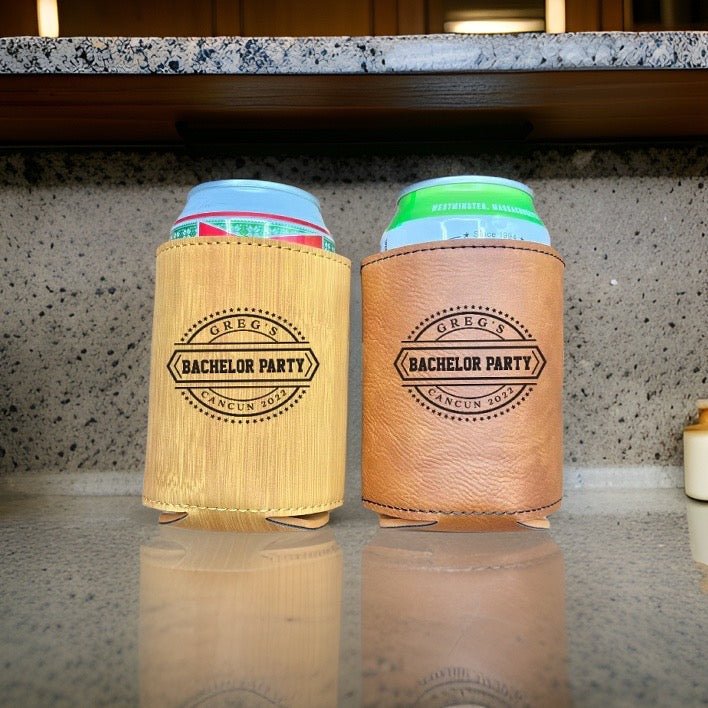 Unique Personalized Custom Bachelor Party Koozie Customized Personalized Koozie Gifts for Men by Groovy Guy