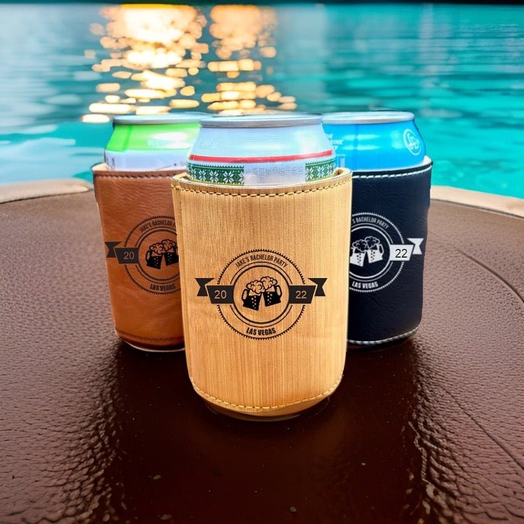 Unique Personalized Custom Bachelor Party Koozie Customized Personalized Koozie Gifts for Men by Groovy Guy