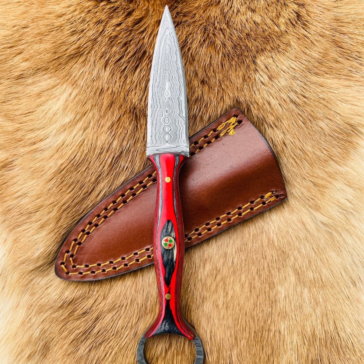 Unique Personalized Titan Shadow Master Customized Damascus Knife Gifts for Men by Groovy Guy