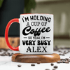 Red Funny Coffee Mug With Im Busy Dont Talk Design