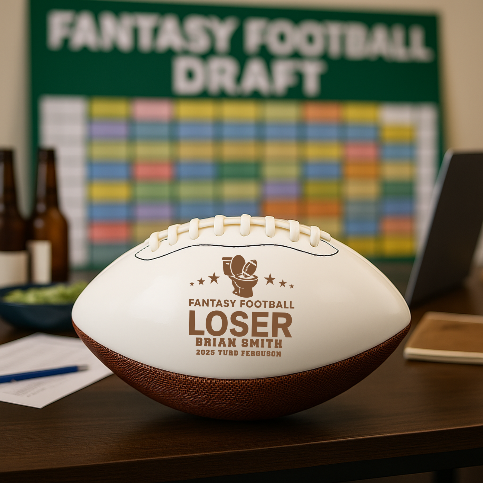 Fantasy Football Loser Toilet Bowl Trophy