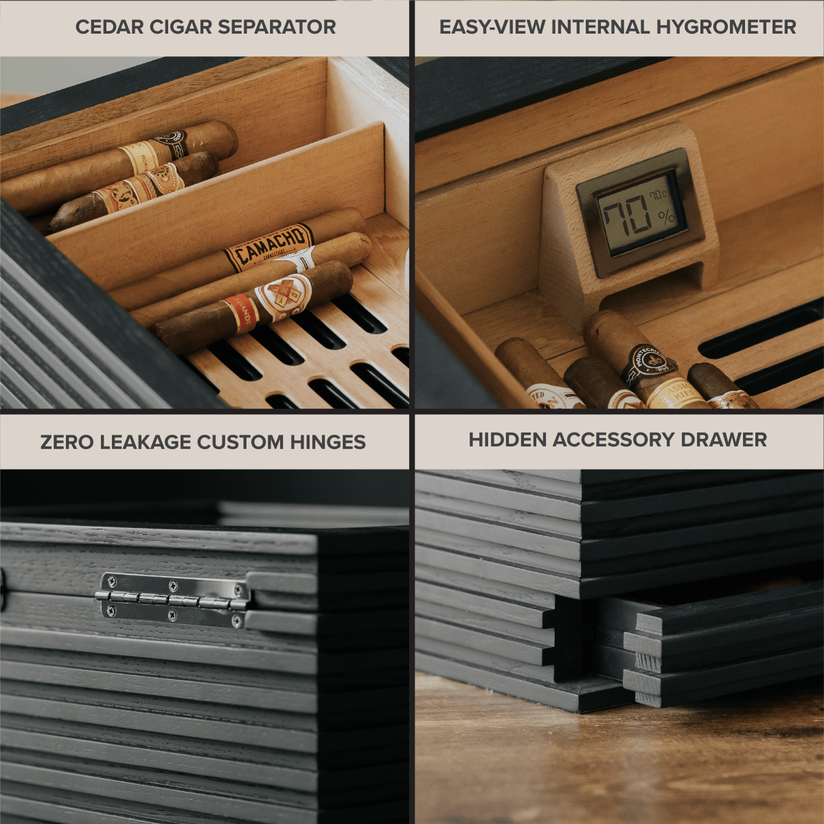 Unique Personalized KOBI Glass Top Humidor Customized Humidor Gifts for Men by Groovy Guy