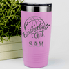 Pink Basketball Tumbler With Lady Of The Court Design
