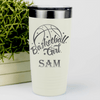 White Basketball Tumbler With Lady Of The Court Design