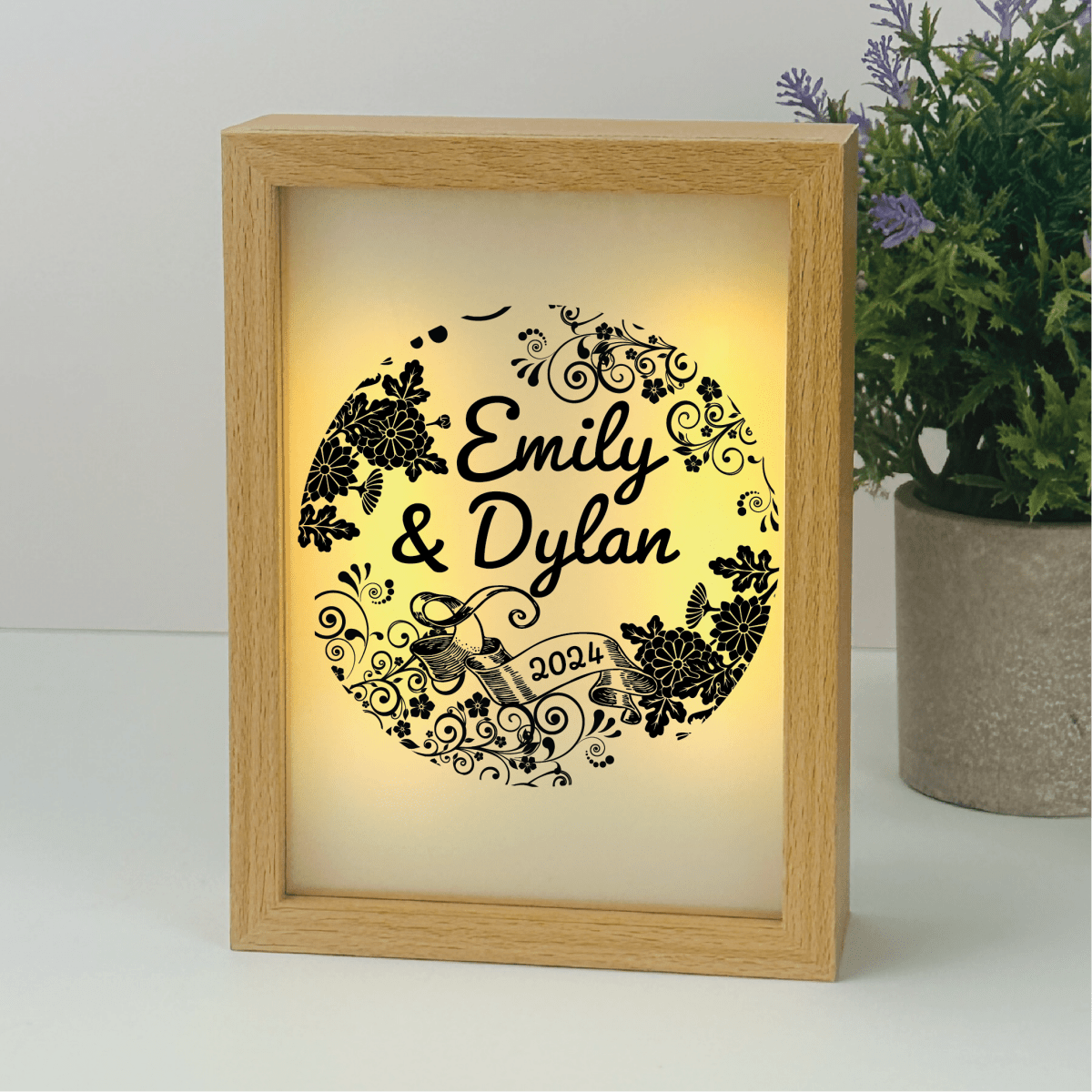 Unique Personalized Luminous Love Keepsake Customized Anniversary Gifts for Men by Groovy Guy