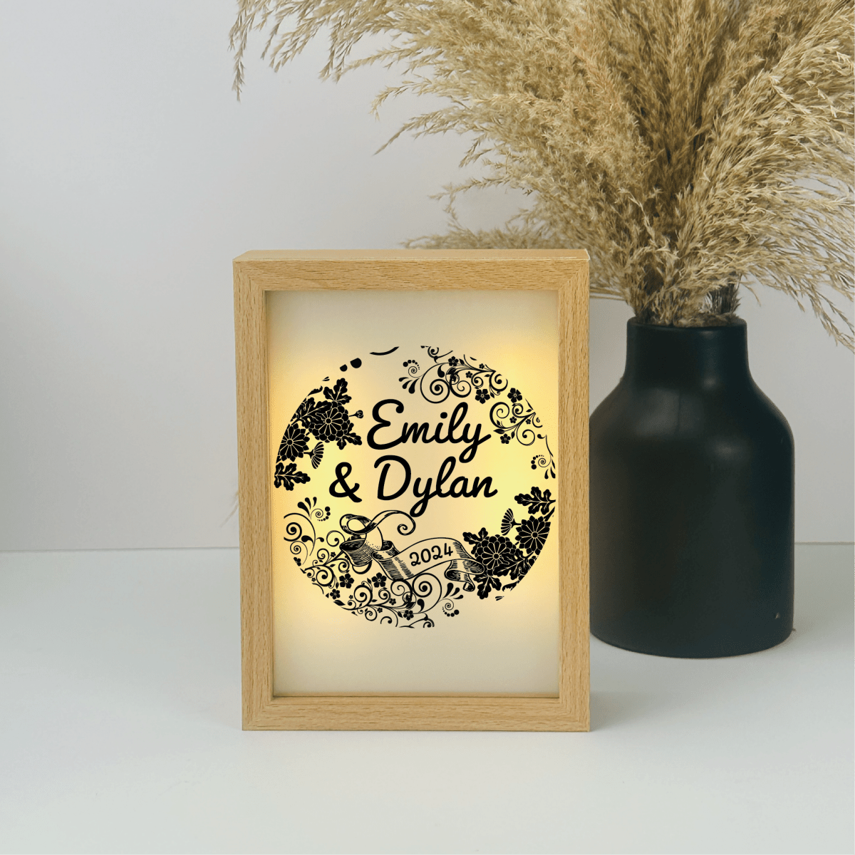 Unique Personalized Luminous Love Keepsake Customized Anniversary Gifts for Men by Groovy Guy