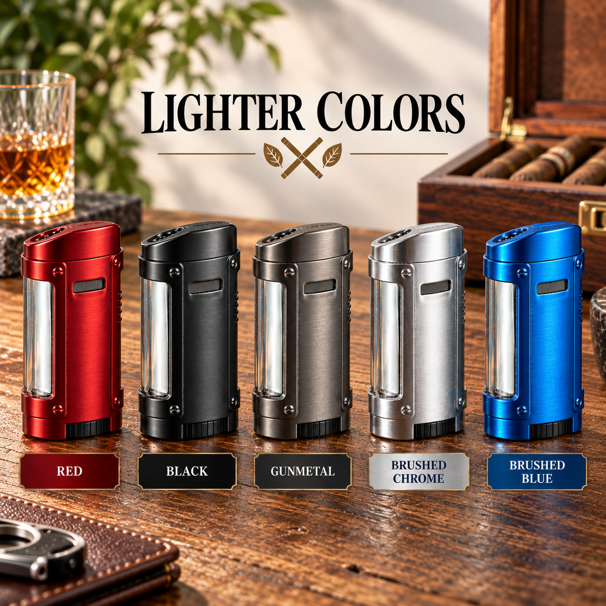 Image showing possible colors of the lighters