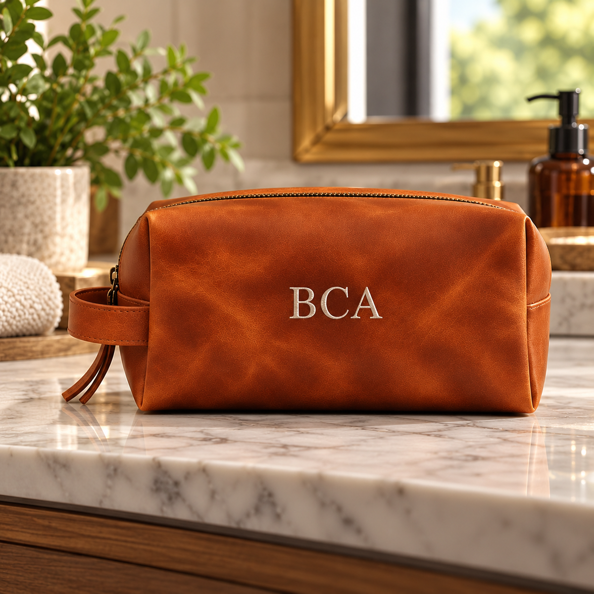 Personalized Leather Travel Dopp Kit