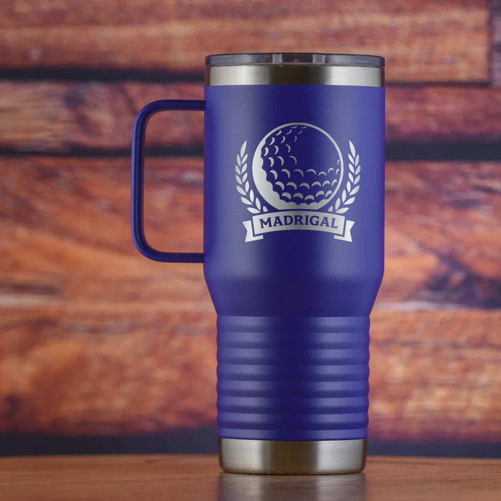 Unique Personalized Golf Lovers Travel Tumbler Customized Golf Gifts for Men by Groovy Guy