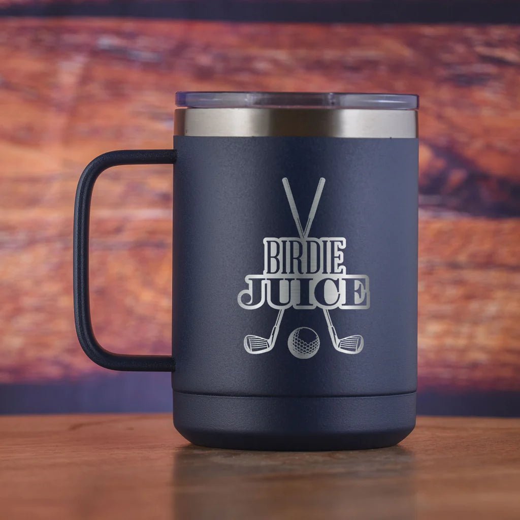 Birdie Juice Design Coffee Mug – Personalized Stainless Steel Mug for Golf Lovers