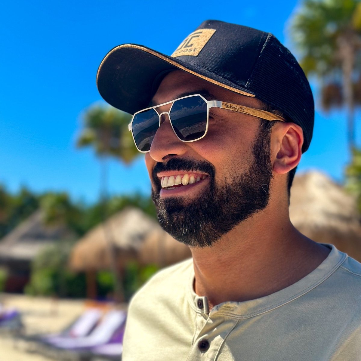 Unique Personalized Maverick | Hexagon Sunglasses Customized Wooden Sunglasses Gifts for Men by Groovy Guy