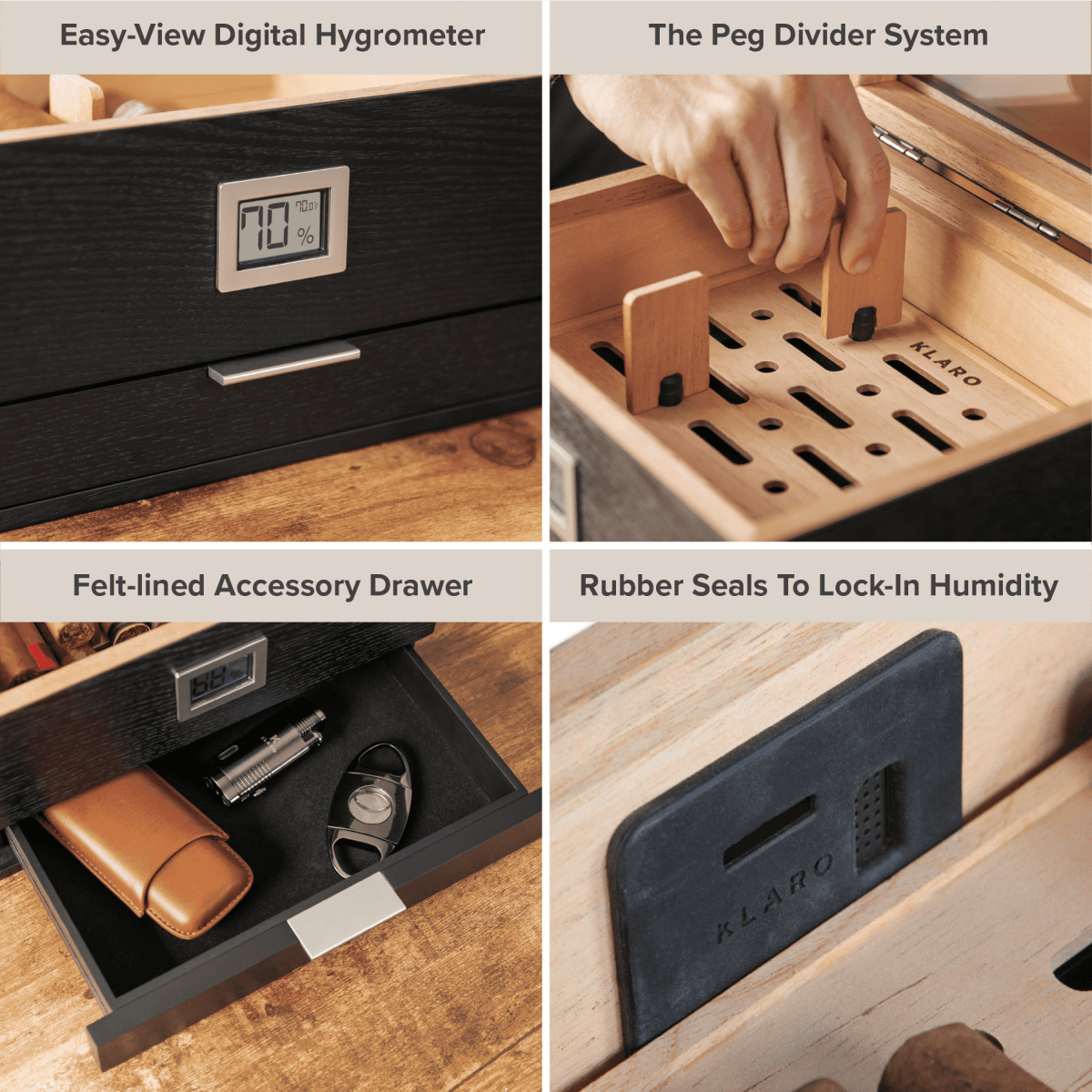 Unique Personalized Mill Glass Top Humidor Customized Humidor Gifts for Men by Groovy Guy