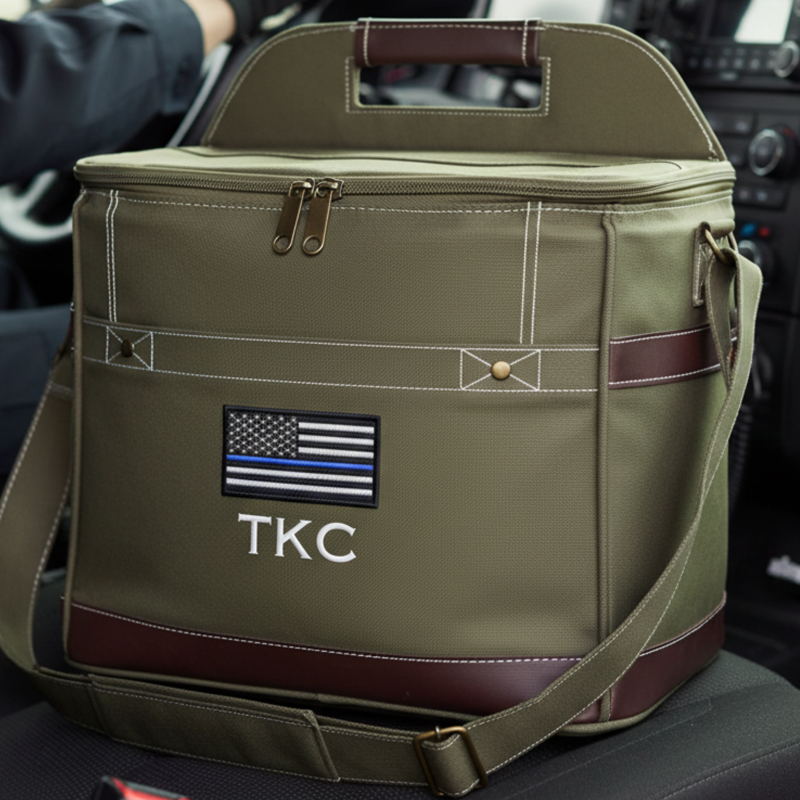 Personalized Thin Blue Line Police Cooler