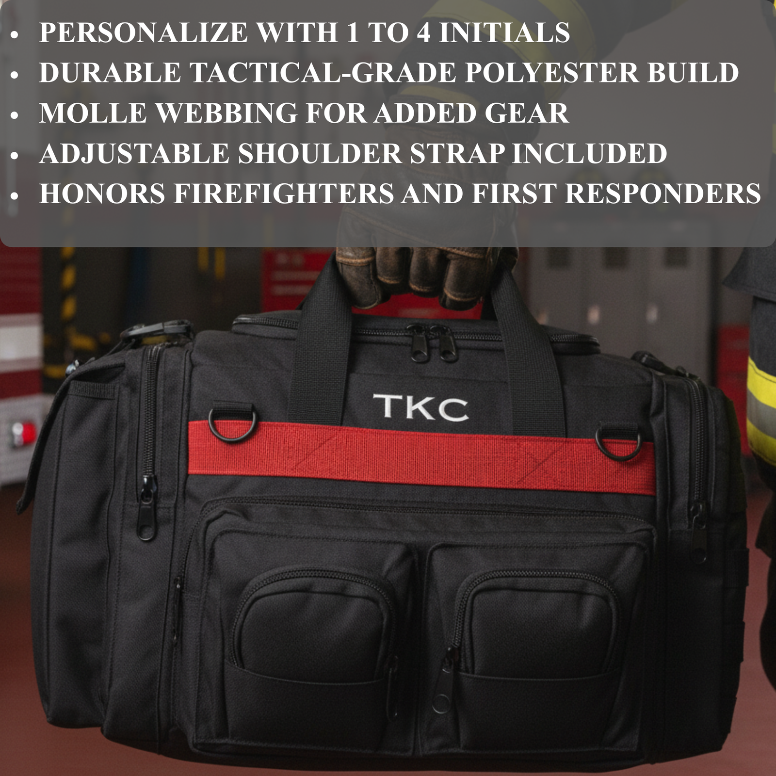 Personalized Firefighter Duty Duffle