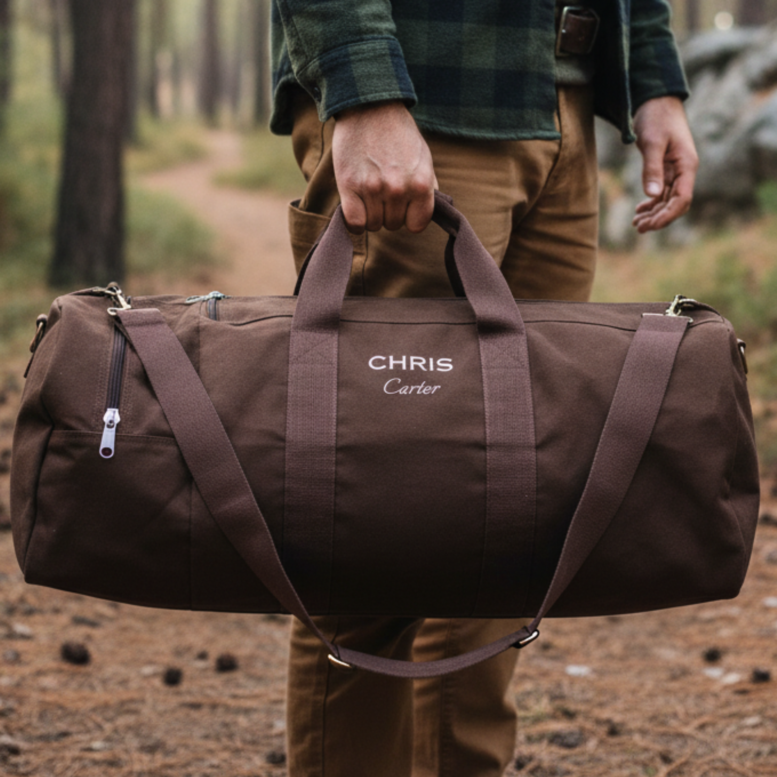 Personalized Canvas Frontier Duffle