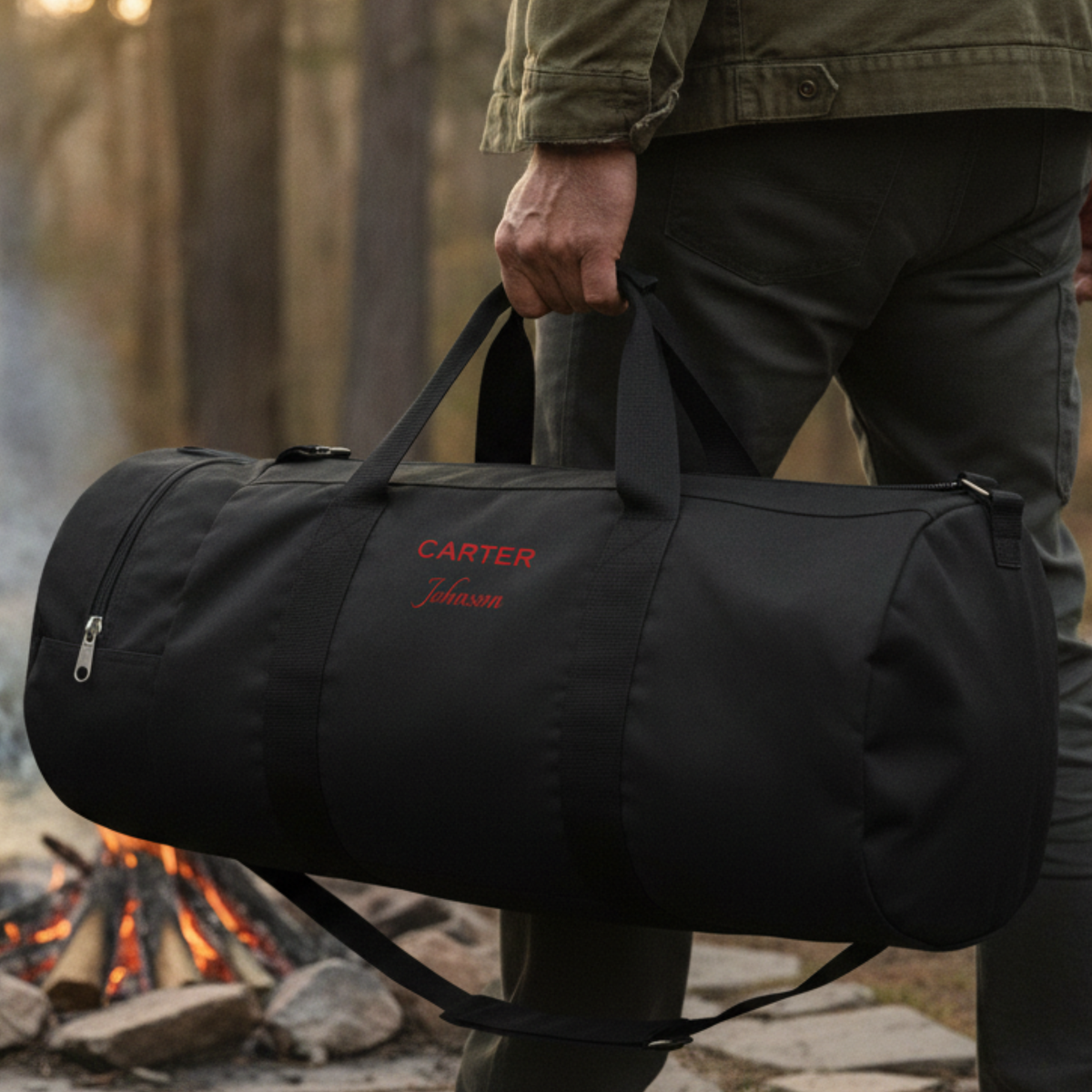 Personalized Canvas Frontier Duffle