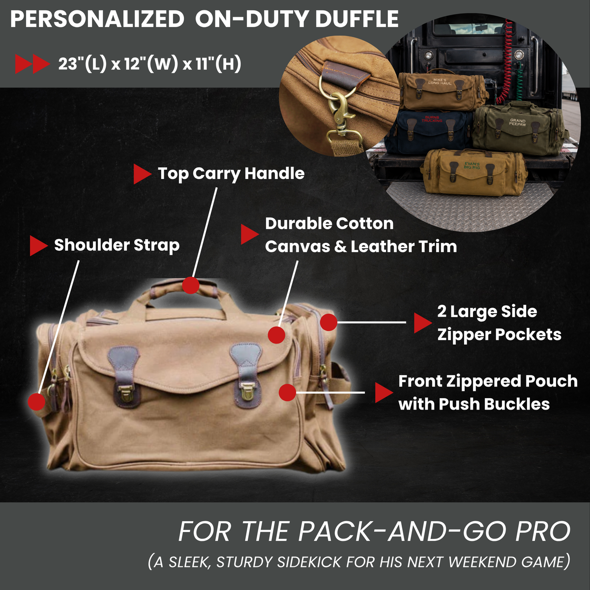 Personalized Trucker Duffle Bag