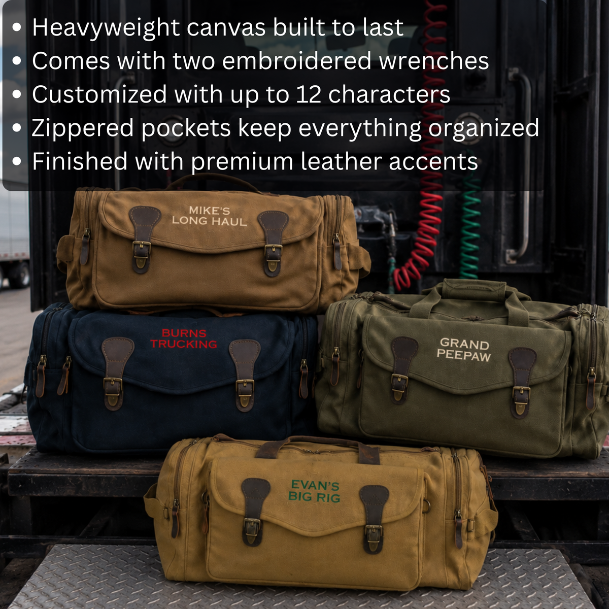 Personalized Trucker Duffle Bag