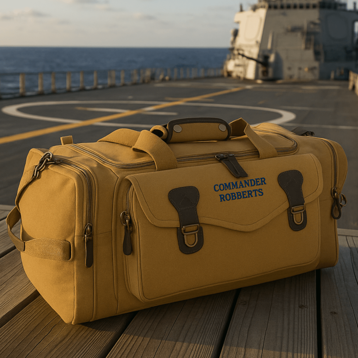 Unique Personalized U.S. Navy Deployment Duffel Customized Duffel Bags Gifts for Men by Groovy Guy