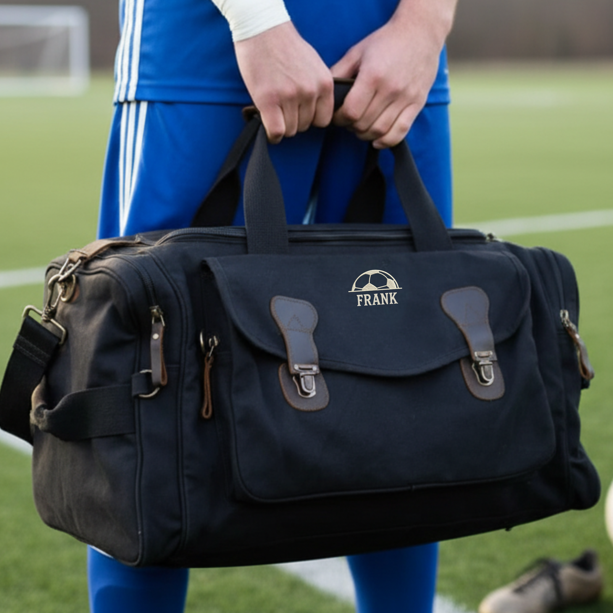 Soccer Coach Duffle Bag Brown / Ivory