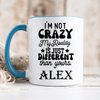Light Blue Funny Coffee Mug With My Reality Is Different Design