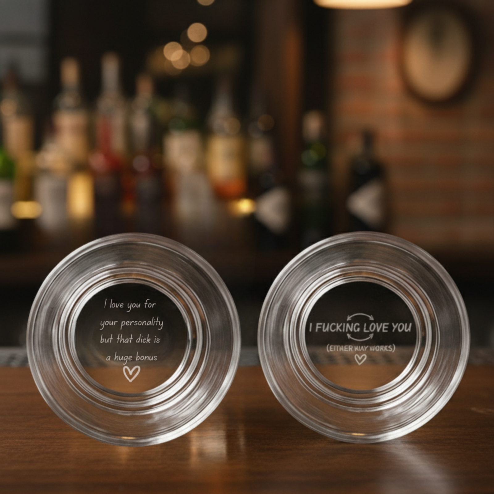 Cheeky Valentines Day Whiskey Glass