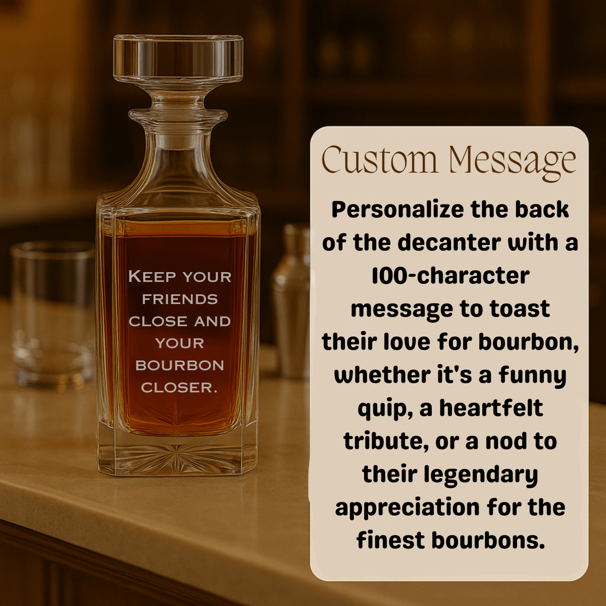 Unique Personalized Personalized Bourbon Decanter Customized Gifts for Men by Groovy Guy
