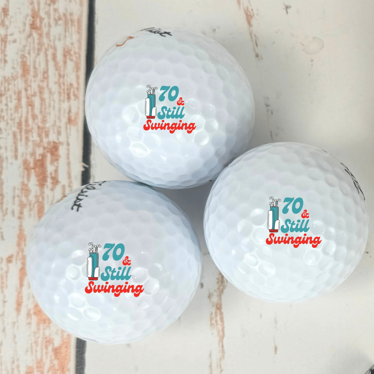 Unique Personalized Swinging Birthday Balls Customized golf ball Gifts for Men by Groovy Guy