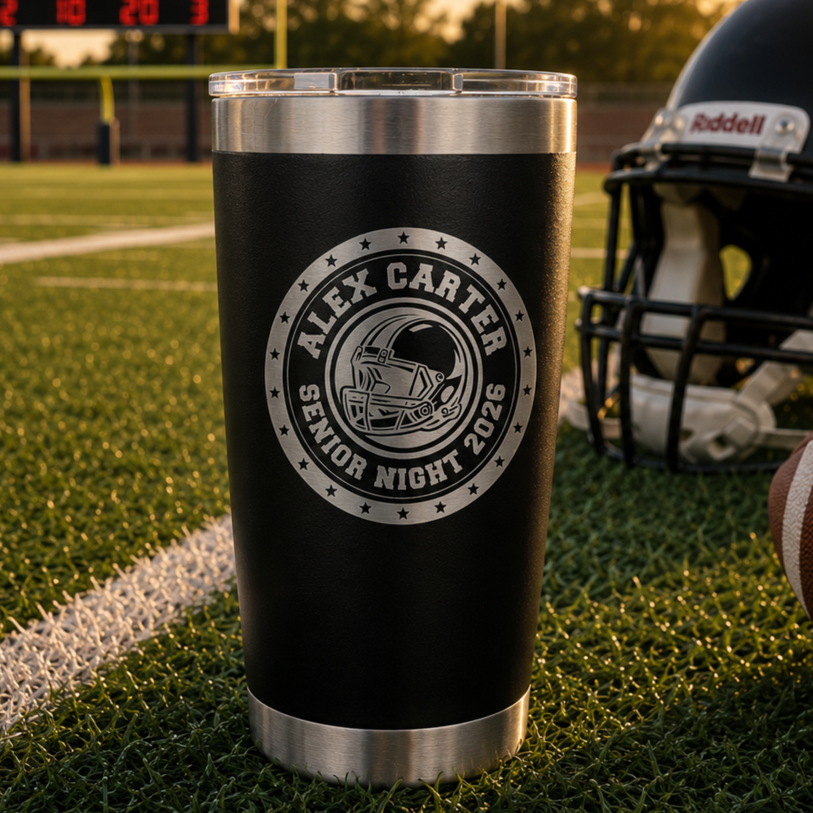 Personalized Football Player Tumbler