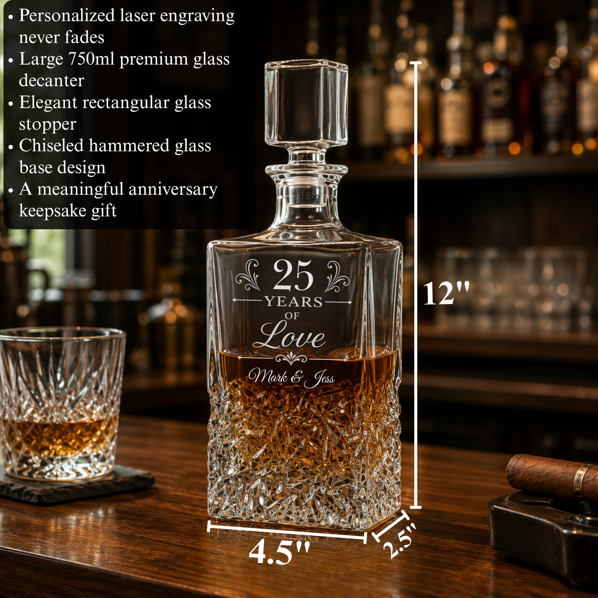 Silver Jubilee 25th Anniversary Decanter