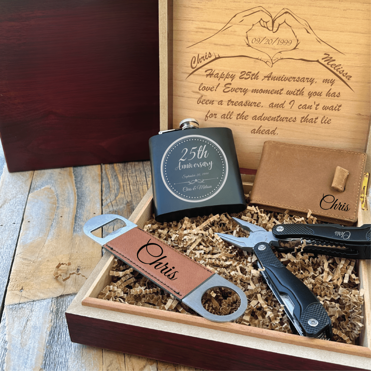 Heartfelt Moments Anniversary Gift Set with Personalized Items