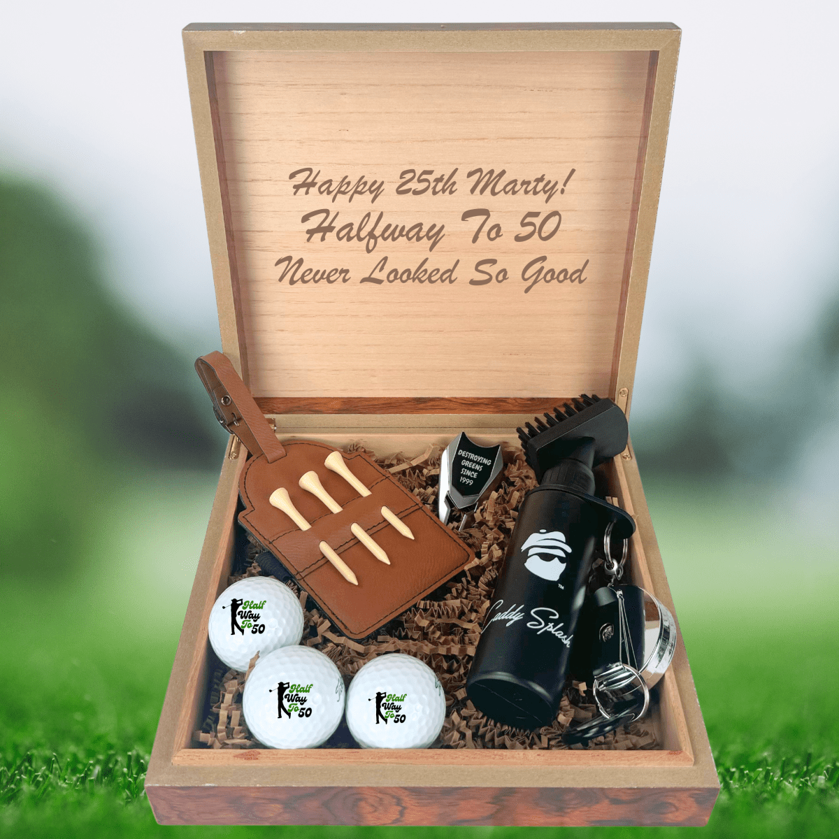 Unique Personalized Hole - in - One Birthday Box Customized Gift Set Gifts for Men by Groovy Guy