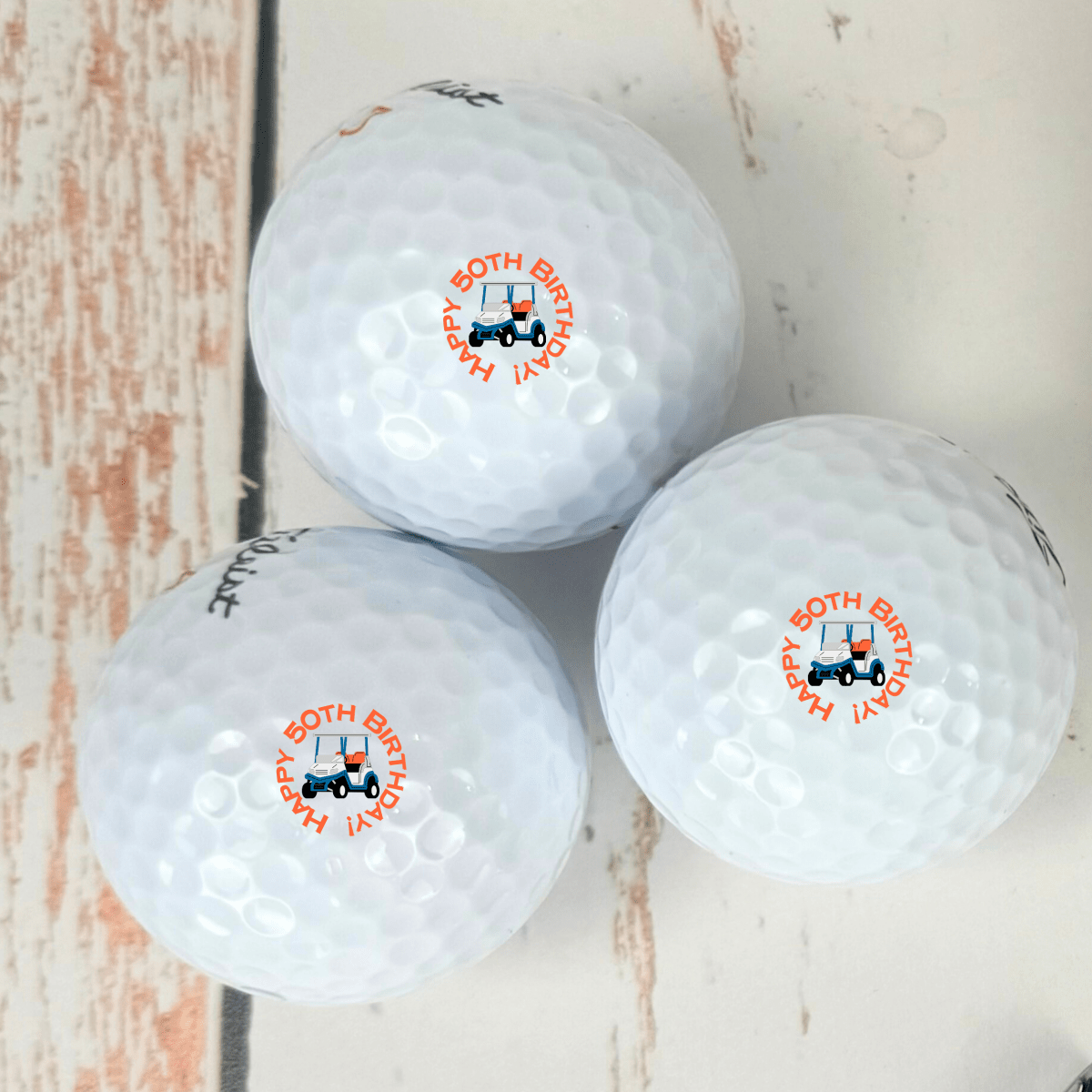 Unique Personalized Swinging Birthday Balls Customized golf ball Gifts for Men by Groovy Guy