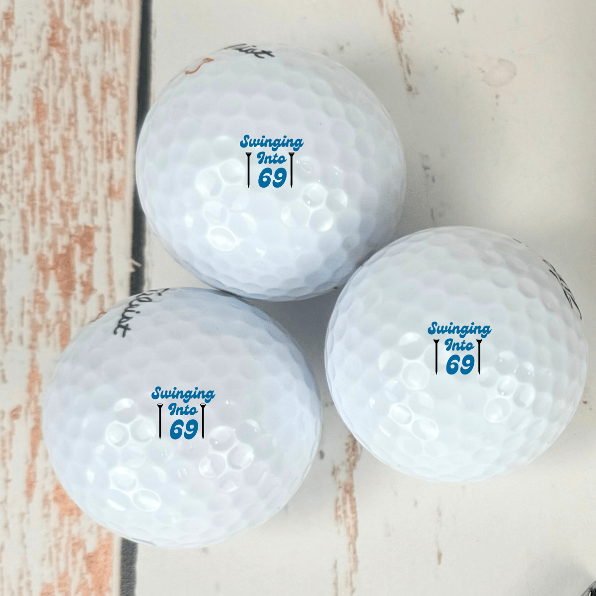 Unique Personalized Swinging Birthday Balls Customized golf ball Gifts for Men by Groovy Guy