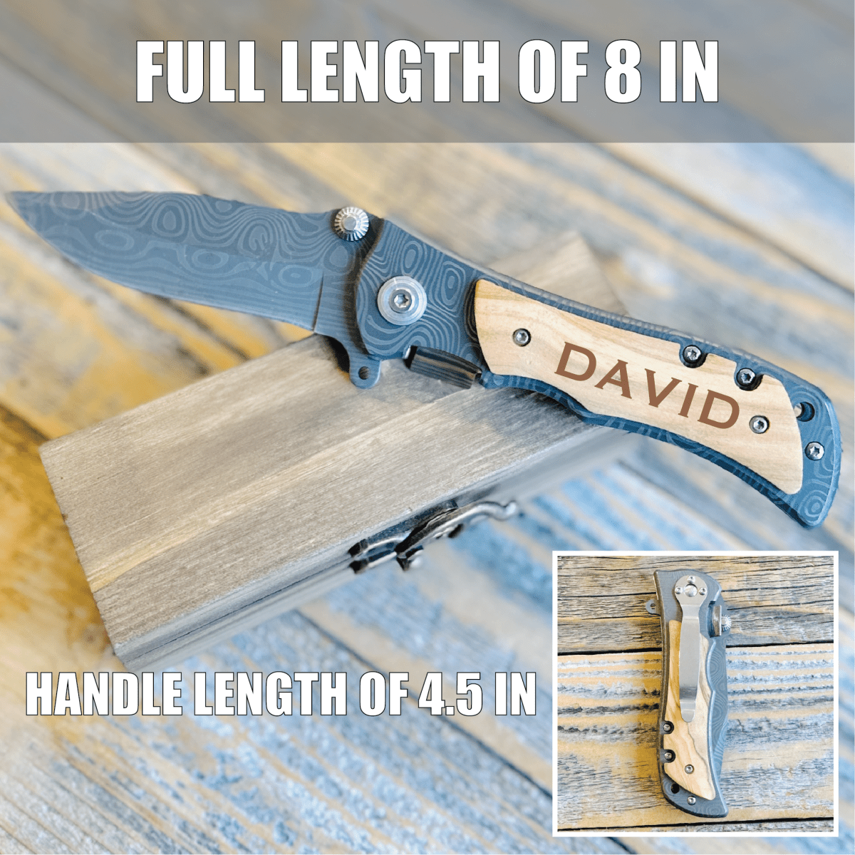 Unique Personalized Gentleman's Edge Customized Knife Gifts for Men by Groovy Guy