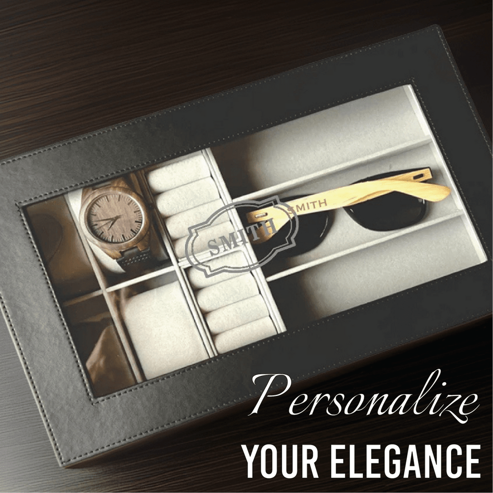 Personalized Men's Jewelry Box - Custom Watch & Cufflink Organizer for ...