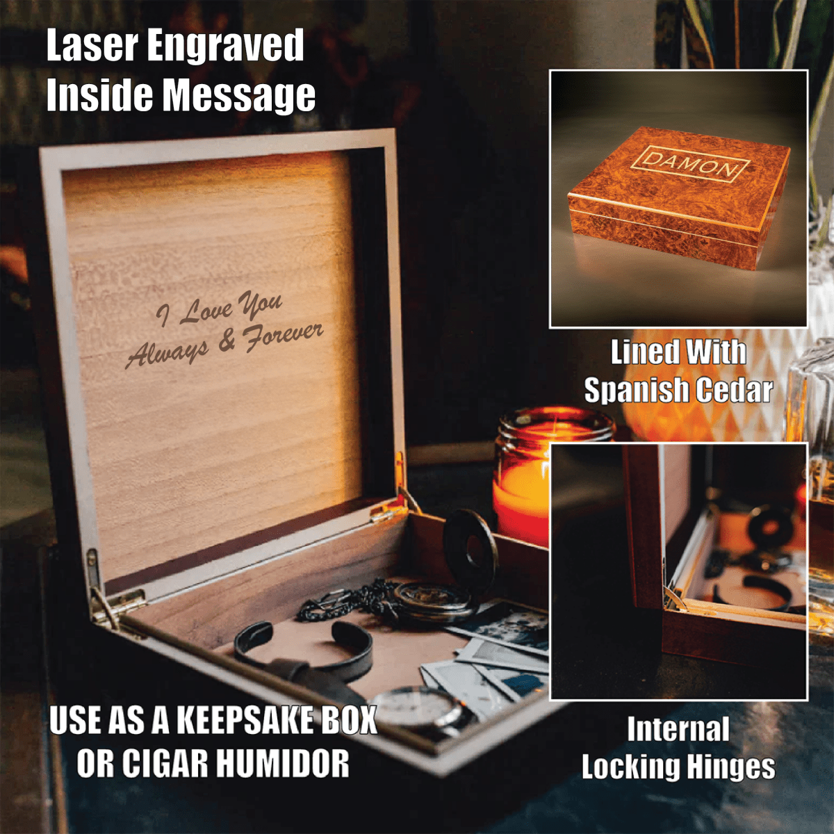 Unique Personalized Gentleman's Essentials Box Set Customized Gift Set Gifts for Men by Groovy Guy