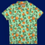 Awesome Blossom | Orange Blossom Pattern Golf Polo