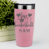 Salmon Basketball Tumbler With Passion For The Game Design