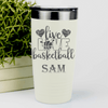 White Basketball Tumbler With Passion For The Game Design