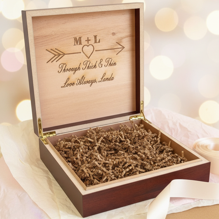 Personalized Anniversary Memory Keepsake Box
