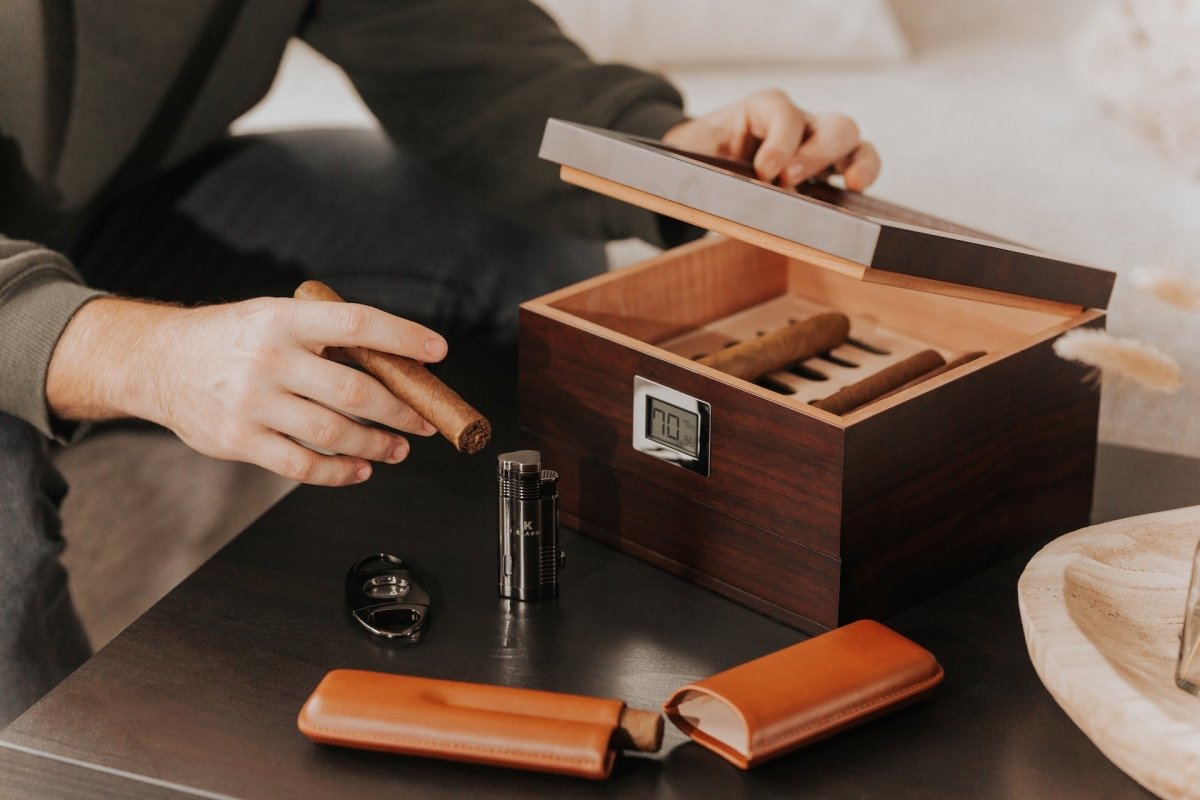 Unique Personalized Renzo Glass Top Humidor Customized Humidor Gifts for Men by Groovy Guy