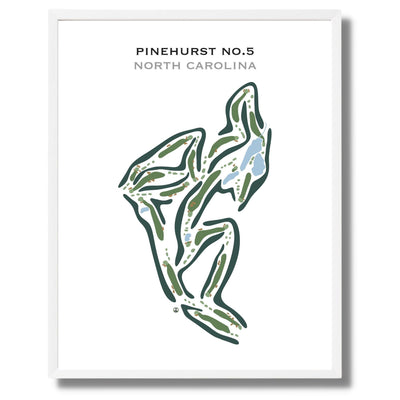 Pinehurst No.5 Golf Course, North Carolina - Printed Golf Course
